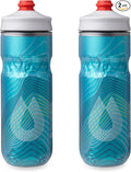 HydraPak | Polar Bottle - Polar Surge Insulated Bike Water Bottle 2-Pack - High Flow, Cycling & Sports Squeeze Bottle (Ascent Blue, 600ml / 20oz)