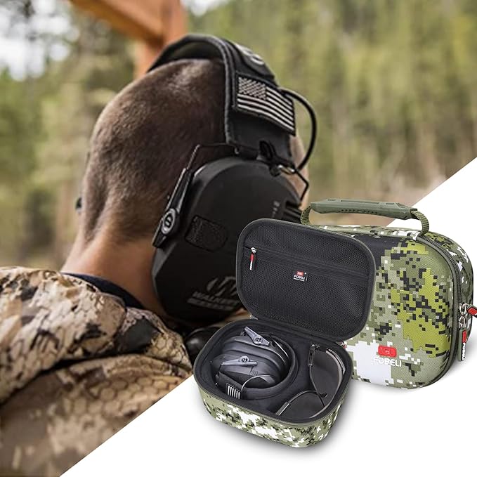 FBLFOBELI Hard Case for Walker's Razor Slim/Howard Leight Shooting Ear Protection Electronic Shooting Muffs Earmuff