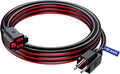 Maximm 10 Ft Black and Red Extension Cord, Heavy Duty 16 AWG, ETL Listed for Workshop & Outdoor Use