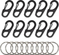 SWATOM Small Mini Carabiner Clip Tiny Spring Snap Hook Keychains Micro Carabiners for Paracord EDC Alloy Key Rings Outdoor Hiking Fishing Camping Backpack Accessories