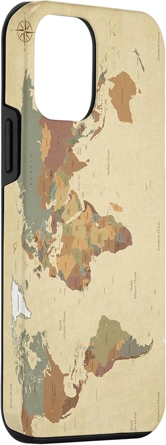 Globe Map Smartphone Cell Cover Gift World Map Pattern Phone Case for iPhone 12 mini