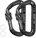 Gabbro Carabiner Clips Heavy Duty 12kN (2697 lbs), Wiregate Aluminum Lightweight Caribeener for Hammock, Hiking, Camping, Water Bottle, Dog Leash Harness, Keychains