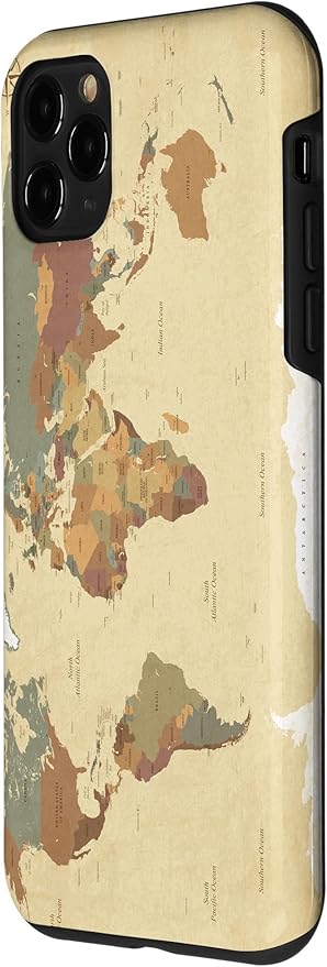 Globe Map Smartphone Cell Cover Gift World Map Pattern Phone Case for iPhone 11 Pro