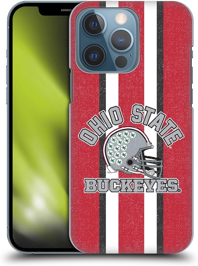 Head Case Designs Officially Licensed Ohio State University Helmet Football Graphics Hard Back Case Compatible with Apple iPhone 13 Pro