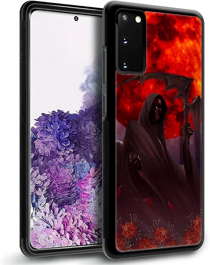 for Samsung Galaxy S20 Case, Death by The Red Moon Pattern Graphic Design Girl Boy Soft Silicone Hard Acrylic Shock Protection for Samsung Galaxy S20