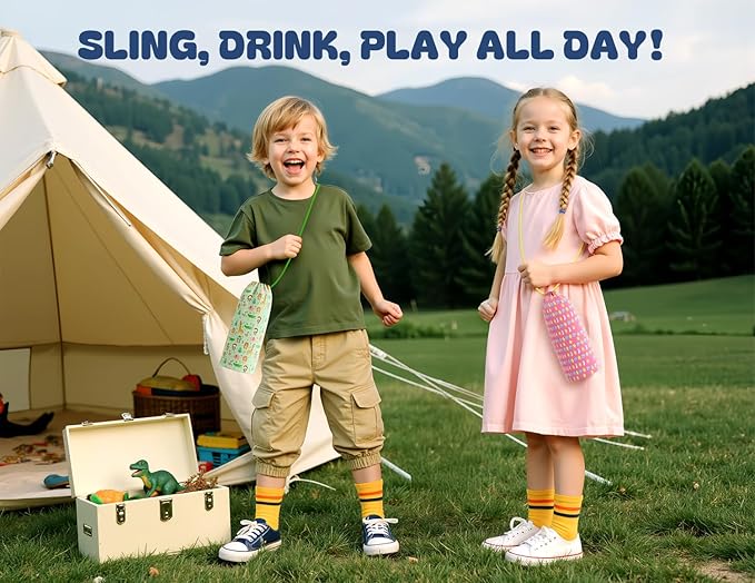 12 oz Kids Insulated Water Bottle: 2-in-1 Straw Spout Lid, Leakproof, BPA-Free, Keep Cold 24H, Fits Car Cupholder, Stainless Steel Cup for School, Holiday, Gift for Girls Daughters (Witching Hour)