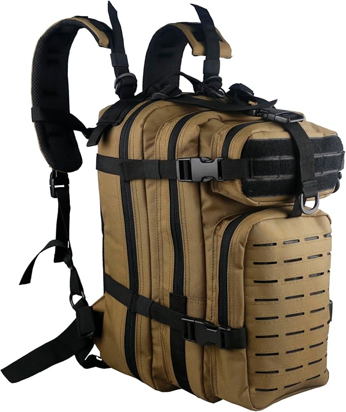 Lightning X Stocked EMS/EMT Trauma & Bleeding First Aid Responder Medical Back Pack + Kit + Pouches - TAN