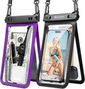 Niveaya Double Space Waterproof Phone Pouch, IPX8 Phone Case with Lanyard for iPhone 17 16 15 Pro Max, Galaxy S25 Ultra, Cellphone Dry Bag for Beach, Cruise Travel Ship Essentials 2 Pack (up to 8.3")