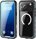 Compatible for iPhone 17 Pro Max Case 6.9" Waterproof 【Compatible with Magsafe 】【IP68 Underwater】 Clear Magnetic Built-in Screen Protection Lanyard Diving Swim Dustproof Shockproof Blue