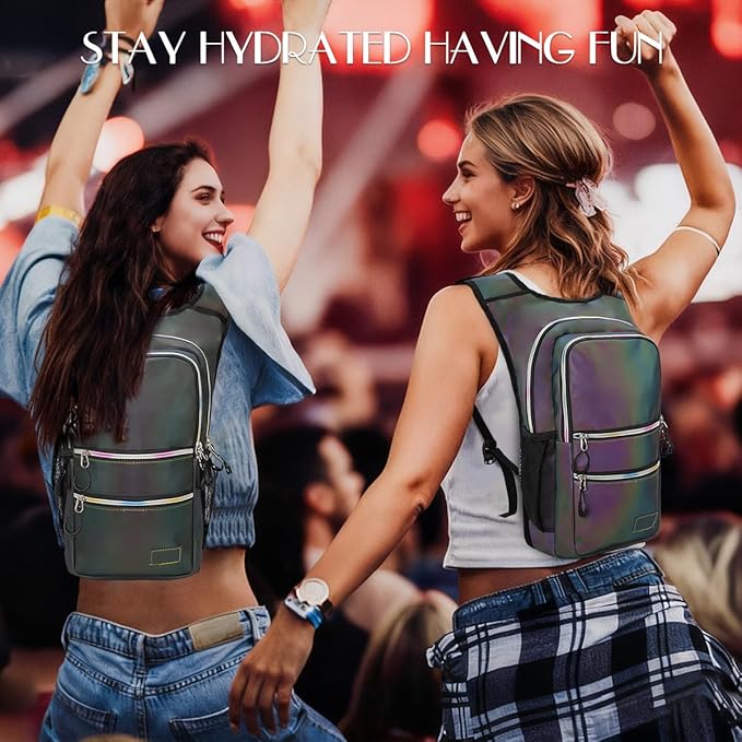 Hydration Pack, Water Backpack with 3L Hydration Bladder Lightweight Insulation, Festival Essential, Rave Hydration Backpack, Hydropack Backpack for Rave, Hiking, Biking, Festival Gear