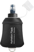 150ml Soft Flask Soft Water Bottle for Running, Hiking, Travelling, Cycling and Climbing - TPU Material - Black
