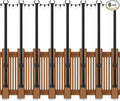 AHRLHR 5 Ft String Light Poles 8 Pack, String Light Poles for Outside with Fixing Clips,Hanging Light Poles for Deck Fence Garden Backyard Wall Bistro,Metal Poles for Outdoor String Lights