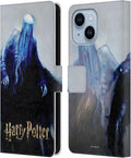 Head Case Designs Officially Licensed Harry Potter Dementor Prisoner of Azkaban II Leather Wallet Case Compatible with Apple iPhone 14 Plus