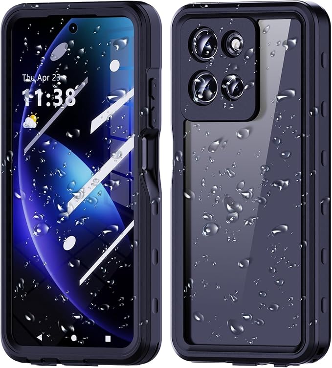 Lunivop Compatible with Motorola Moto G 2026/2025 Case 6.7'' Waterproof Dustproof【IP68 Underwater】 Diving Clear Built-in Screen Protection Lanyard 【Military Grade Full Body】 for Moto G 2026/2025