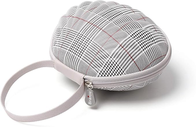 Hard Travel Case for Silicone Bras [A-C Cup] Premium Nubra Organizer Portable Lingerie Underwear Storage Bag (Swallow Gird, Red)