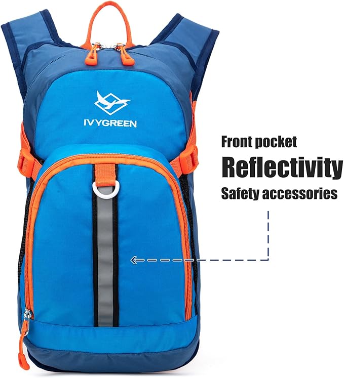 Ivygreen Kids Hydration Backpack, Hiking Backpack for Boys or Girls with 1.5L Water Bladder