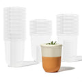 TOSSWARE NATURAL 16oz Arc - Plant Based 98mm Clear Cold Cups - Plastic Alternative for Parties, Bachelorettes, Weddings - Recyclable - Set of 500