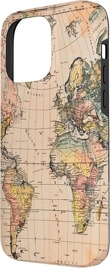 World Map ,Old Map of the World Case for iPhone 14 Pro Max