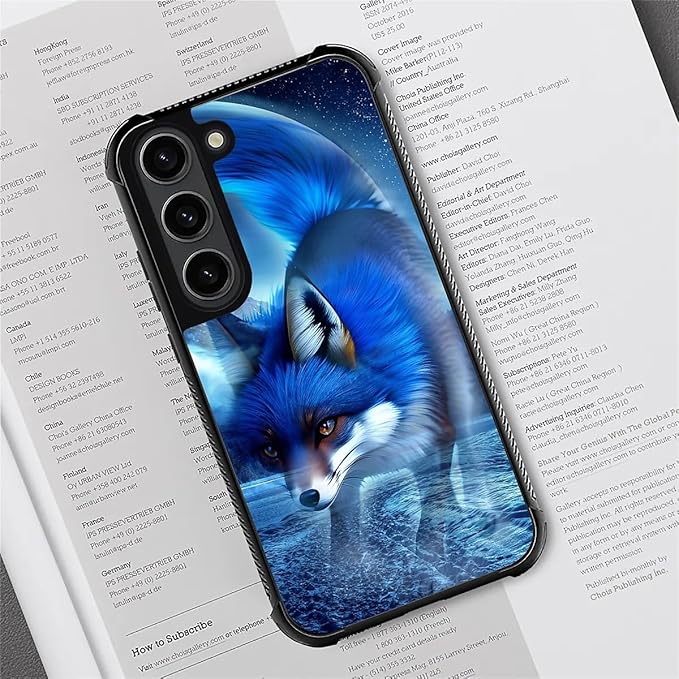 for Samsung Galaxy S23 Plus Case, Snowy Mountain Fox Lake Pattern Graphic Design Girl Boy Soft Silicone Hard Acrylic Shock Protection for Samsung Galaxy S23 Plus