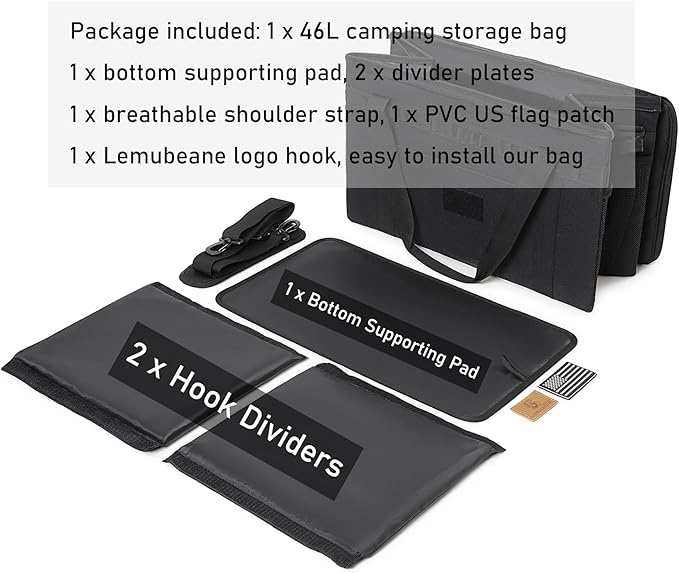Tactical Camping Storage Bag Utility Tote Bag Camping Kitchen Organizer with Axe Holder & Shoulder Strap