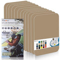 Cahomo 7.9x3.9 inch 12 PCS Nylon Repair Patch Nylon Repair Tape Self Adhesive Fabric Tapes Outdoor Camping Gear Fabric kit for Tent, Umbrella, Down Jackets, Sleeping Bag, Knapsack（Khaki）