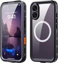 Waterproof Case for iPhone 17 – IP68 Submersible Shield with Built-in Screen Protector, Shockproof Military-Grade Armor, Full-Body Heavy-Duty Protection, (Black)