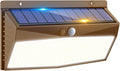 368 LED Solar Lights Outdoor Motion Sensor, Solar Fence Light with 3 Lighting Modes, Solar Powered Security Lights Waterproof for Outside Yard Wall Garden Backyard，Brown