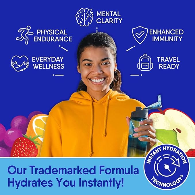 GoHydrate Low Sodium Electrolytes Powder Packets Sugar Free - Instant Hydration Daily Drink Mix - Zero Sugar Water Flavor Packet Singles with Vitamin D - (Passion Fruit, 30 Packs)