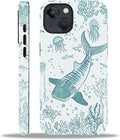 for iPhone 14 Plus Case,HH2 Ocean Whale Shark Hybrid 2 Layer Hard Shell Silicone Protective Pattern Design Case