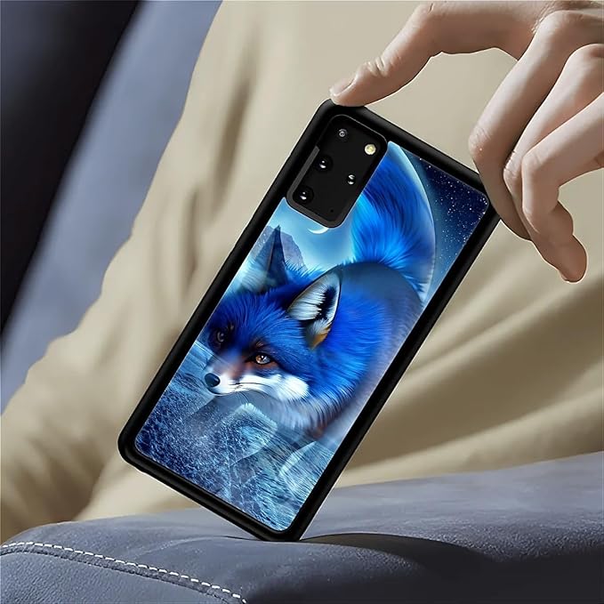 for Samsung Galaxy S20 Plus Case, Snowy Mountain Fox Lake Pattern Graphic Design Girl Boy Soft Silicone Hard Acrylic Shock Protection for Samsung Galaxy S20 Plus