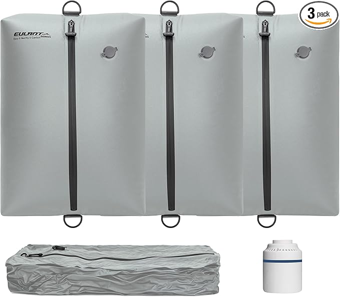 Reusable Vacuum Bags for Travel With Pump,Professional Waterproof IPX8 Zipper Vacuum Compression Bag for Suitcases Backpack,Space Saver Bags Packing Organizers for Clothing Packing(3 Pack,Gray)