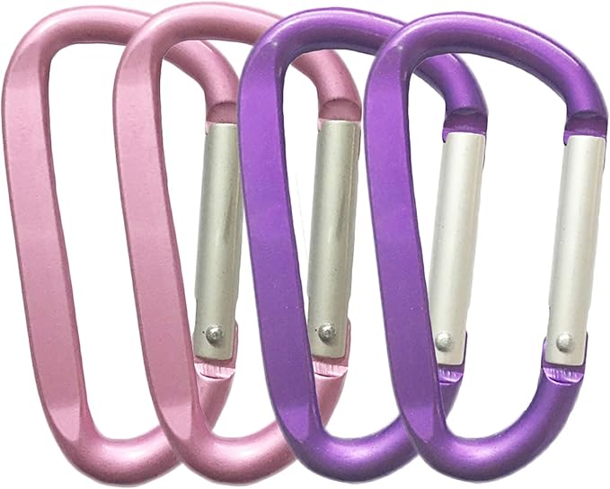 LESHIRY Large Carabiners Keychain 3" Aluminum D Shape Premium Durable D-Ring Carabiner Clip Hook Camping Accessories Snap Link Key Chain Durable Improved Design
