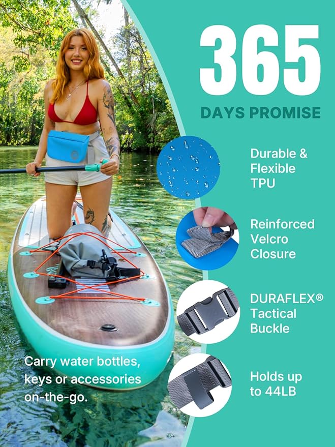 niphean IPX7 Waterproof Fanny Pack with Magnetic One-Hand Closure, Durable Waterproof Dry Bag, for Kayaking, Paddle Boarding, Beach Cruise Essentials, 2.5L Phone Pouch Dry Bags for Men Women, SkyBlue