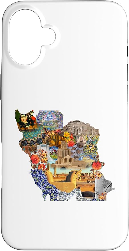 Map of Persian Empire, Iran Map Case for iPhone 16 Plus