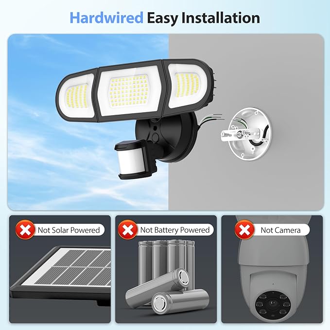 Olafus 100W LED Security Light Motion Sensor Outdoor Light, 2 Pack Motion Flood Light Dusk to Dawn, 9000LM Super Bright 6500K Exterior Motion Detector Floodlight for Garage Yard Porch Eave IP65, Black