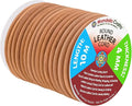 Mandala Crafts Round Genuine Camel Leather Cord for Jewelry Making – 4mm Cowhide Leather Rope String Lace for Kumihimo – 11 Yards Cowhide Craft Cording Spool