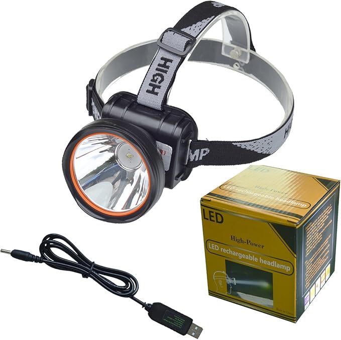 ODEAR Super Bright LED Rechargeable Headlamp Flashlight Torch HeadLamp for Mining Camping Hiking Fishing