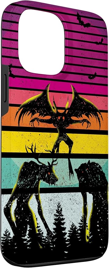 Cryptkin Cute Mothman Cryptid Map Case for iPhone 13 Pro Max