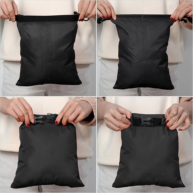 Shappy 6/12 Pcs Waterproof Dry Bags, Lightweight Outdoor Waterproof Dry Stuff Sacks 15/8/5/4/3/2 L and Long Adjustable Shoulder Strap for Kayaking Rafting Boating Hiking Camping
