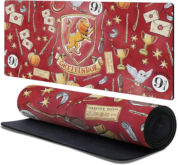 Head Case Designs Officially Licensed Harry Potter Gryffindor Graphics 37.4 x 15.75 x 0.16 inches (900 x 400 mm) - XL Gaming Office Desk PC Keyboard Mouse Mat Pad