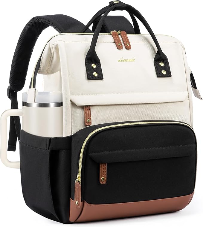 LOVEVOOK Laptop Backpack for Women, 15.6 Inch Work Business Backpacks Purse With Large Capacity, Waterproof Nurse Bag College Bookbag for School, Waterproof Casual Daypack for Travel
