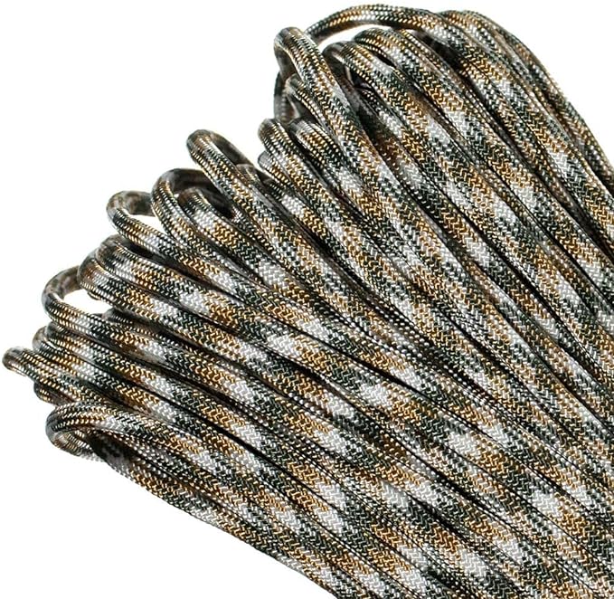 Paracord Planet 550lb Commercial Grade Paracord – 7 Strand Type III Nylon Parachute Cord Hanks for Hiking, Camping, and Fishing – 30+ Colors and Lengths of 50' and 100'