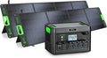 EBL 2400W Portable Power Station with 2x200W Solar Panel (Ship Separately), 1843Wh Solar Generator, LiFePO4 Battery Backup,for RV Trip,Camping,Home Emergency