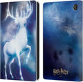 Head Case Designs Officially Licensed Harry Potter Stag Patronus Prisoner of Azkaban II Leather Wallet Case Compatible with Amazon Fire 7 2022
