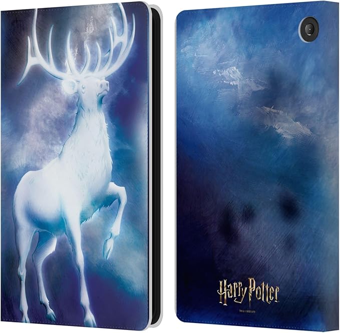 Head Case Designs Officially Licensed Harry Potter Stag Patronus Prisoner of Azkaban II Leather Wallet Case Compatible with Amazon Fire 7 2022