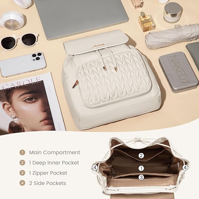 LOVEVOOK Backpack Purse for Women,Small Backpack for Women for Travel Work,Cute Backpack Daypack With Anti-theft Pocket,Fashion Ladies Backpack for Daily College Shopping