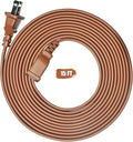 Brown Extension Cord 15FT Flat Extension Cord for Indoor/Outdoor Use with Single Outlet - Ideal for Christmas Lights, Lamps, Cameras, Household Appliances