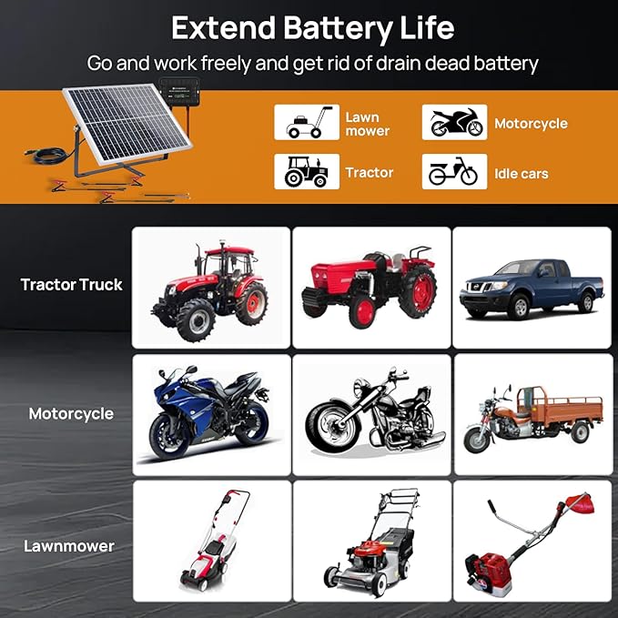 ECO-WORTHY 25W 12V Solar Battery Charger Trickle Maintainer, 25W Waterproof Solar Panel Kit + Adjustable Mount Bracket + Upgrade Controller,for 12V Batteries Cars RV Boat Motorcycle Marine