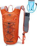 Blue Quartz Hydration Backpack with 2L Water Bladder, Hiking Water Backpack for Women Men, Lightweight Cycling Daypack with Phone Pocket & Helmet Net Bag, Hydration Pack for Biking, Running, Skiing