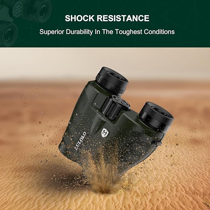 25x32 UHD Compact Binoculars for Adults High Powered - Large View Binoculars with Clear Low Light Vision - Super Bright Lightweight & Waterproof Binocular for Bird Watching Travel Hunting